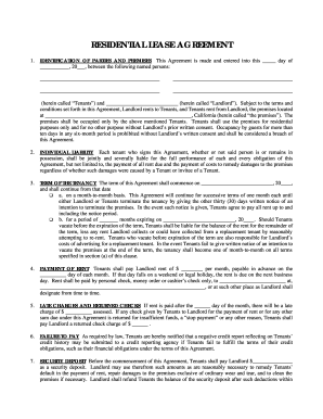 printable lease agreement pdf