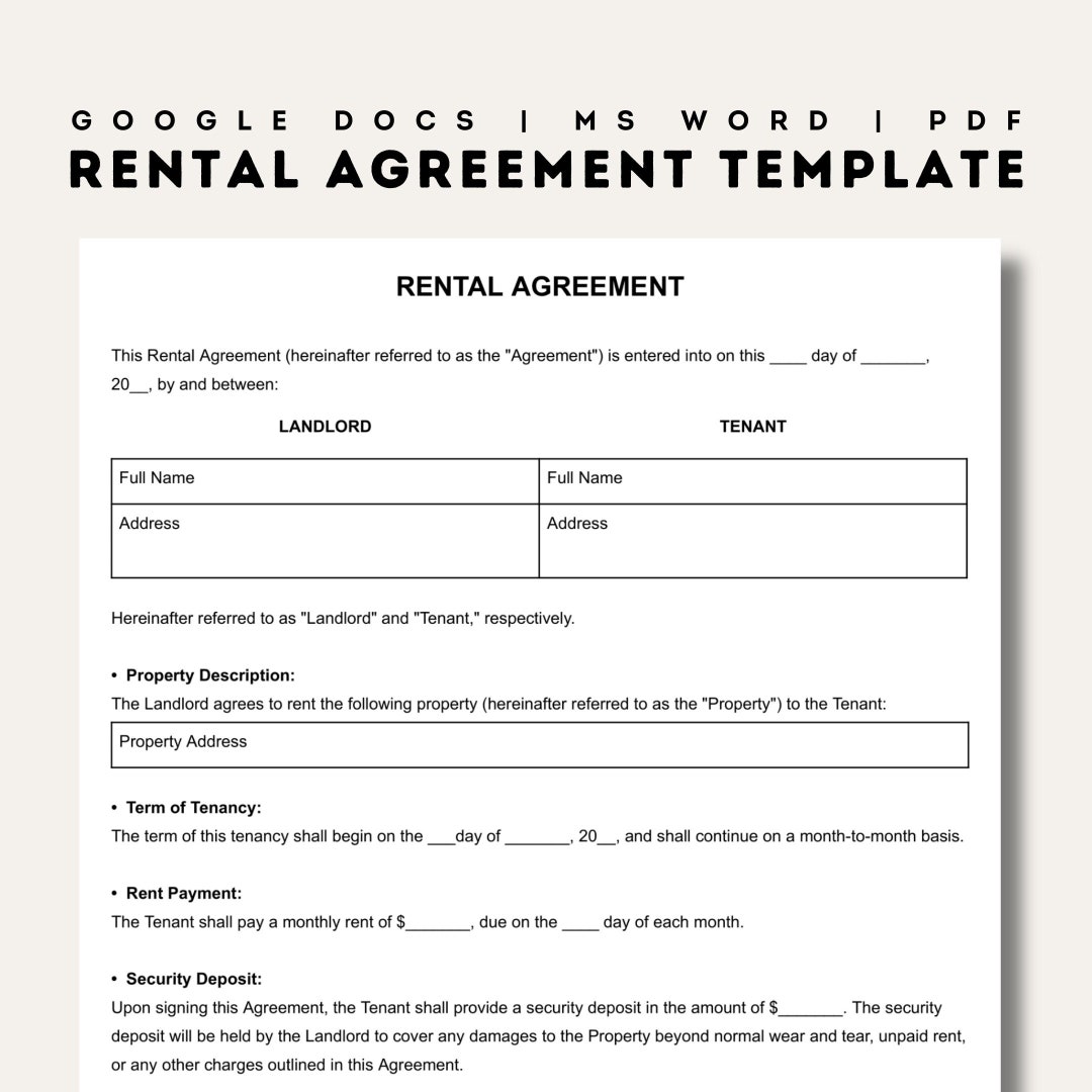 printable lease agreement pdf