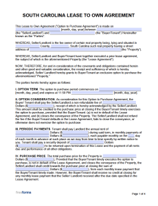 printable lease agreement sc