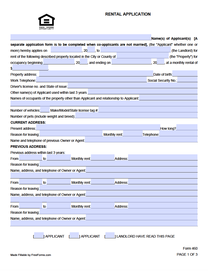 Free South Carolina Rental Application Form | PDF