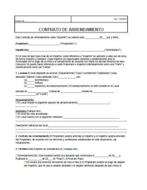 Standard Residential Rental Lease Agreement Forms, Instant ...