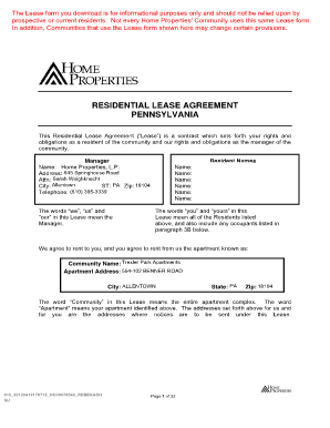 18 Printable Residential Lease Agreement Forms and Templates ...