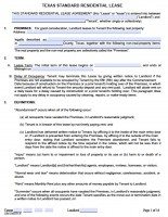 printable lease agreement texas