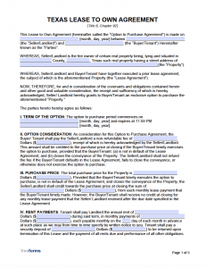 Free Texas Rental Lease Agreement Templates | PDF | WORD