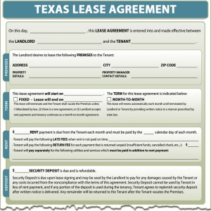 printable lease agreement texas