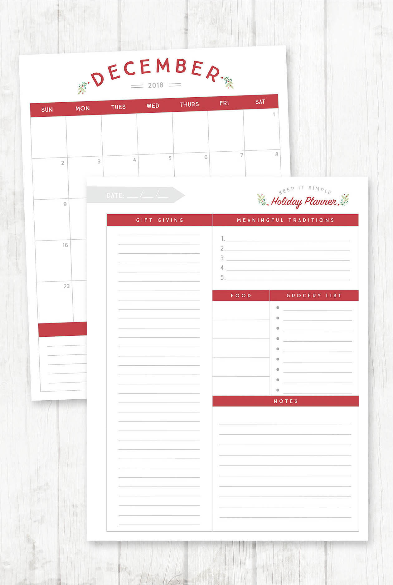Free Printable Holiday Planner Download - Simple as That
