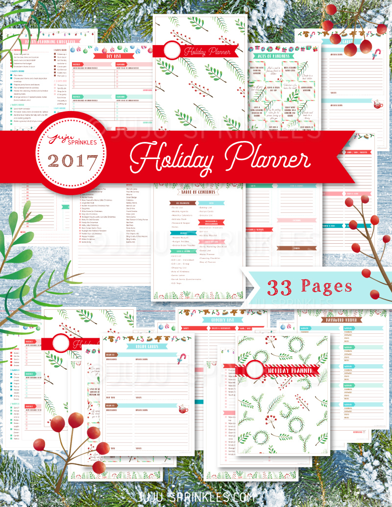 The Ultimate Holiday Planner Printable - Juju Sprinkles