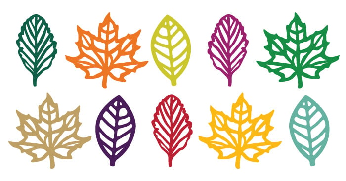 printable leaves clip art