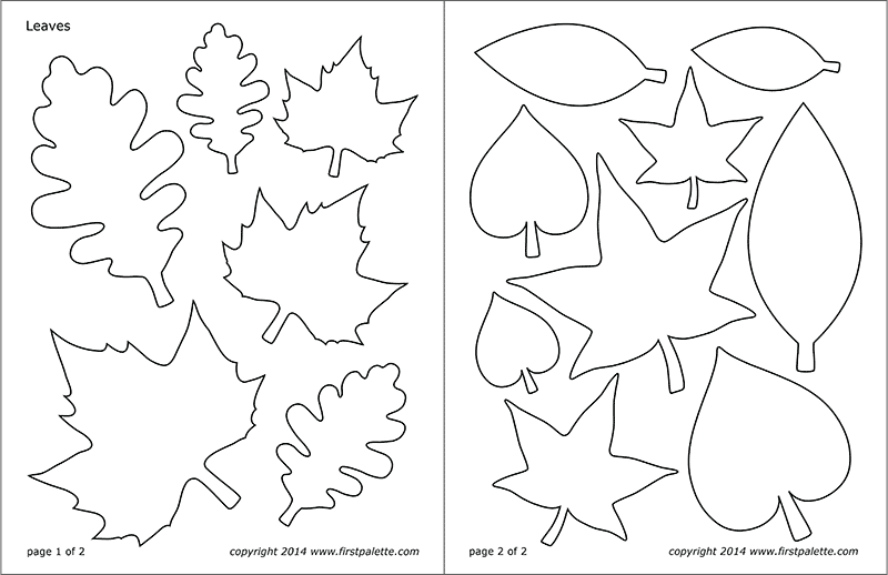 printable leaves images
