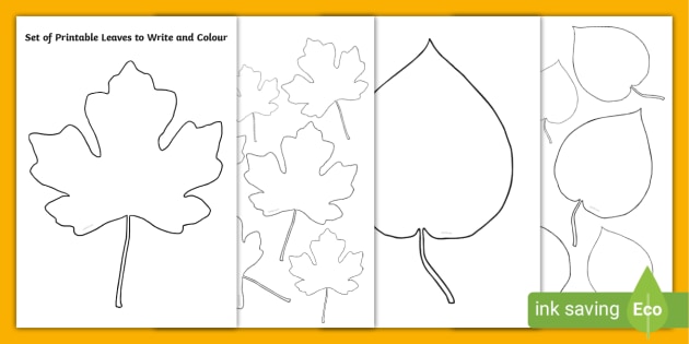printable leaves to write on
