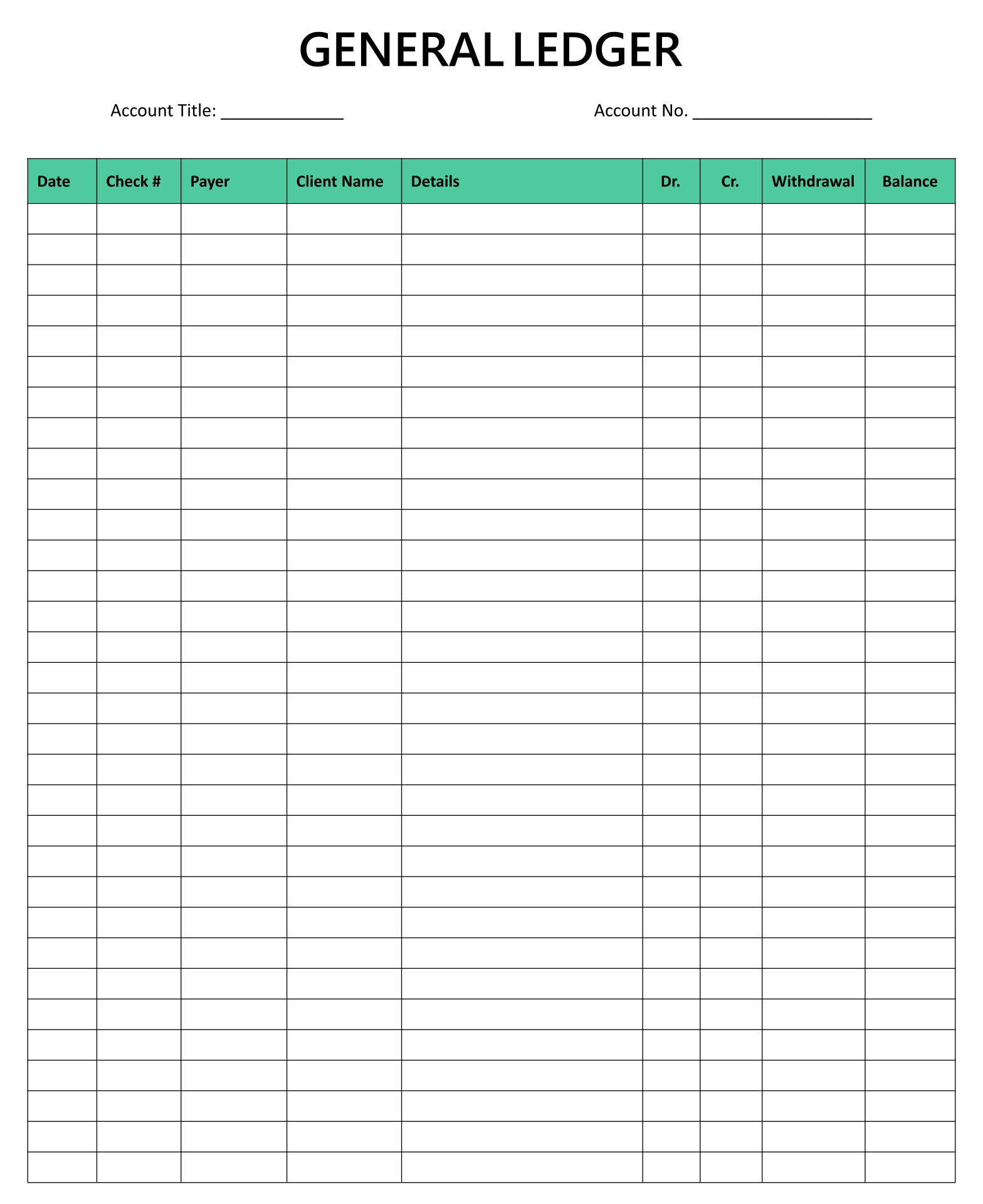 Accounting Ledger Template 10 Free PDF Printables Printablee Accounting Ledger Template 10 Free PDF Printables Printablee