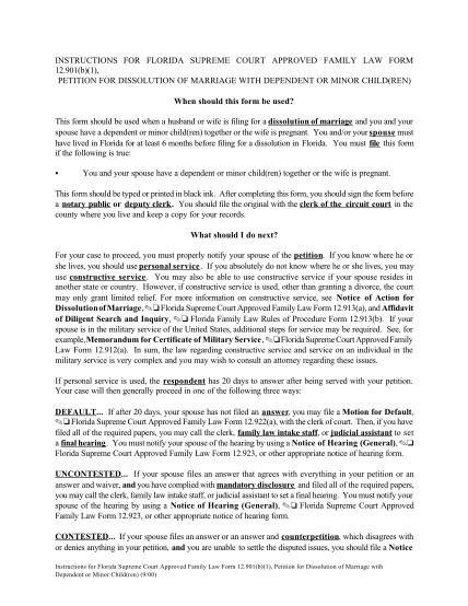 printable legal divorce papers