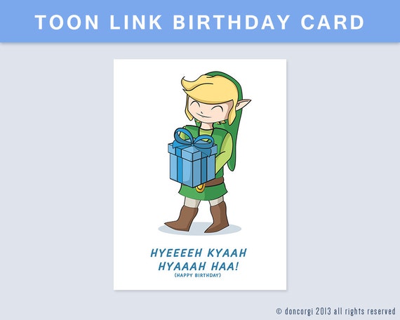 printable legend of zelda birthday cards
