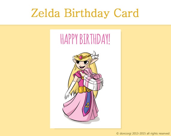 printable legend of zelda birthday cards
