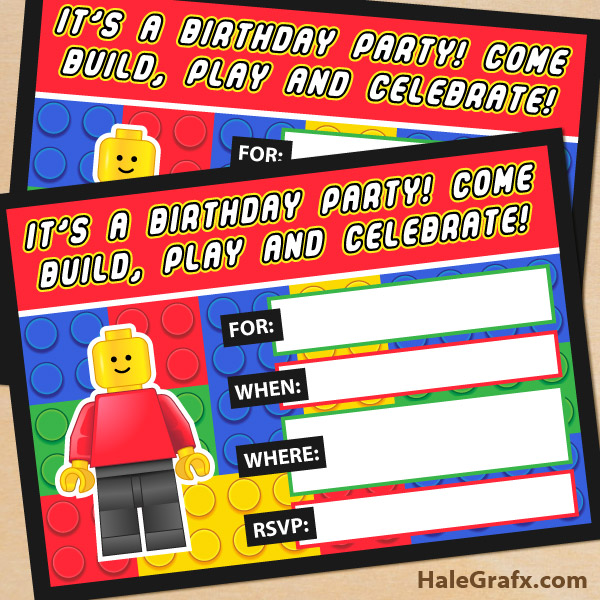 printable lego birthday party invitations