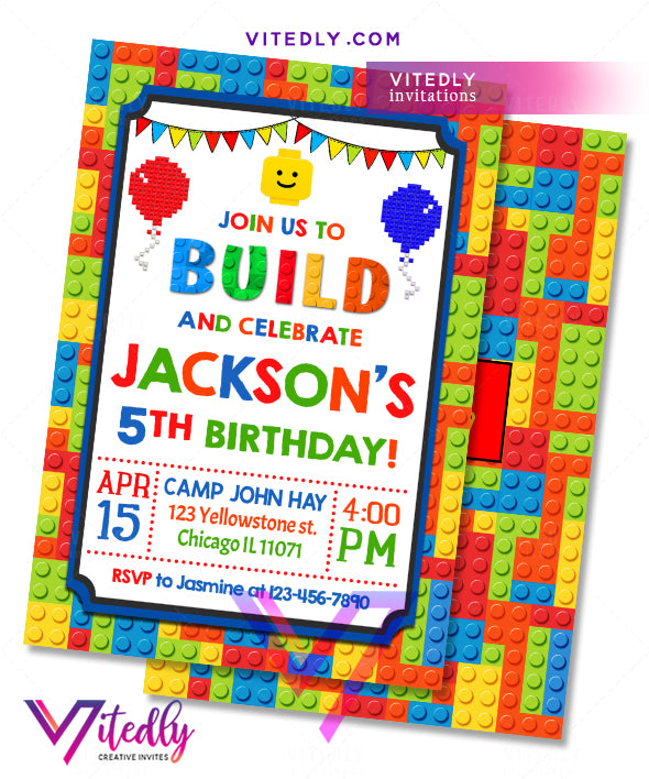 printable lego birthday party invitations