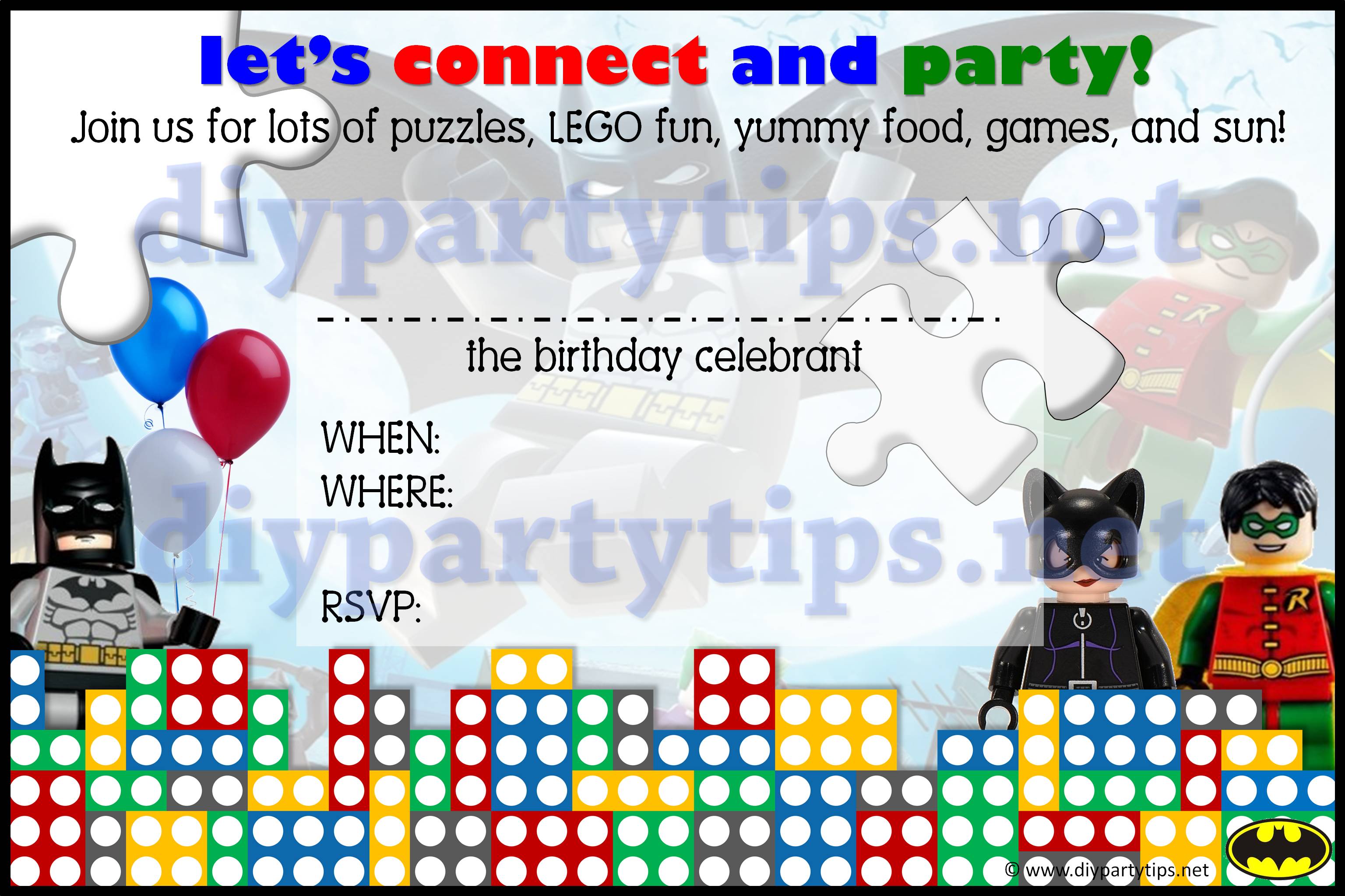printable lego birthday party invitations