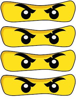 Printable NinjaGo Eyes - Ninjago Party Prints PNG