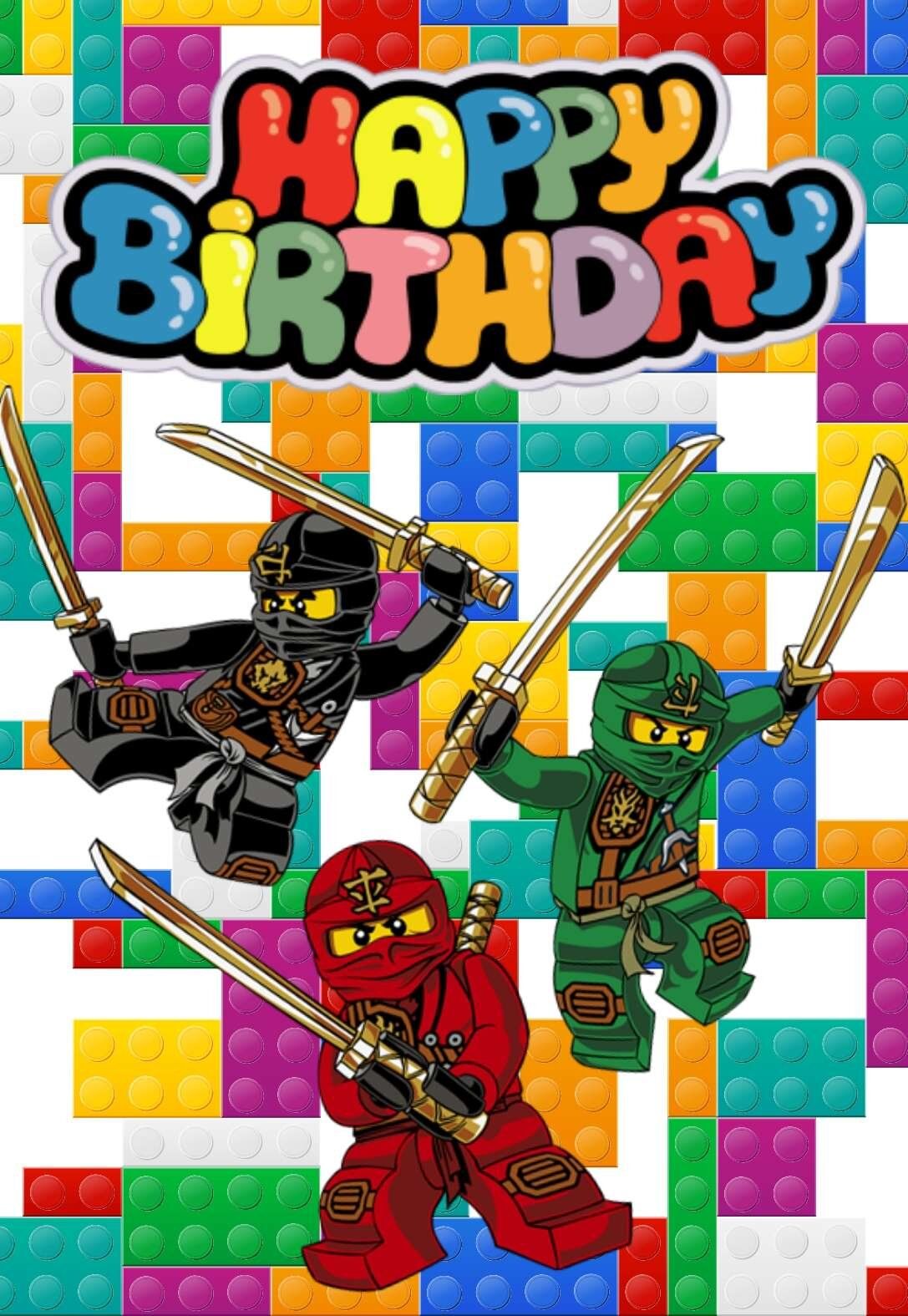 printable lego happy birthday cards