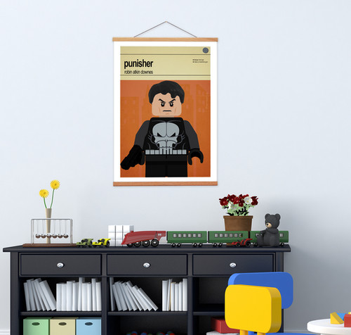 Lego Punisher Canvas Print and Wooden Hanger, Lego Wall art for Kids  Bedroom | My Site 2