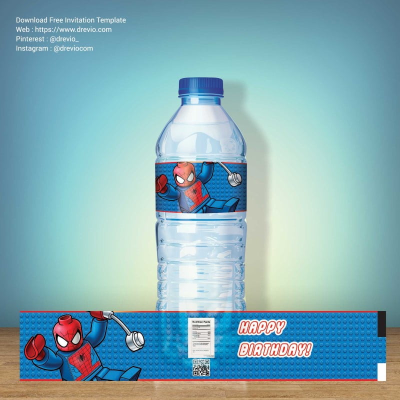 FREE LEGO Water Bottle Label Design - Printable - Download ...