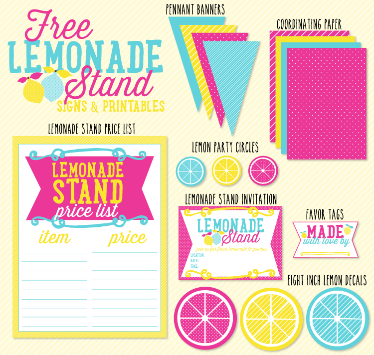 Lemonade Stand Printables - Clean and Scentsible