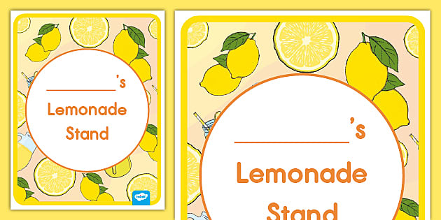 Summer Lemonade Stand Printables