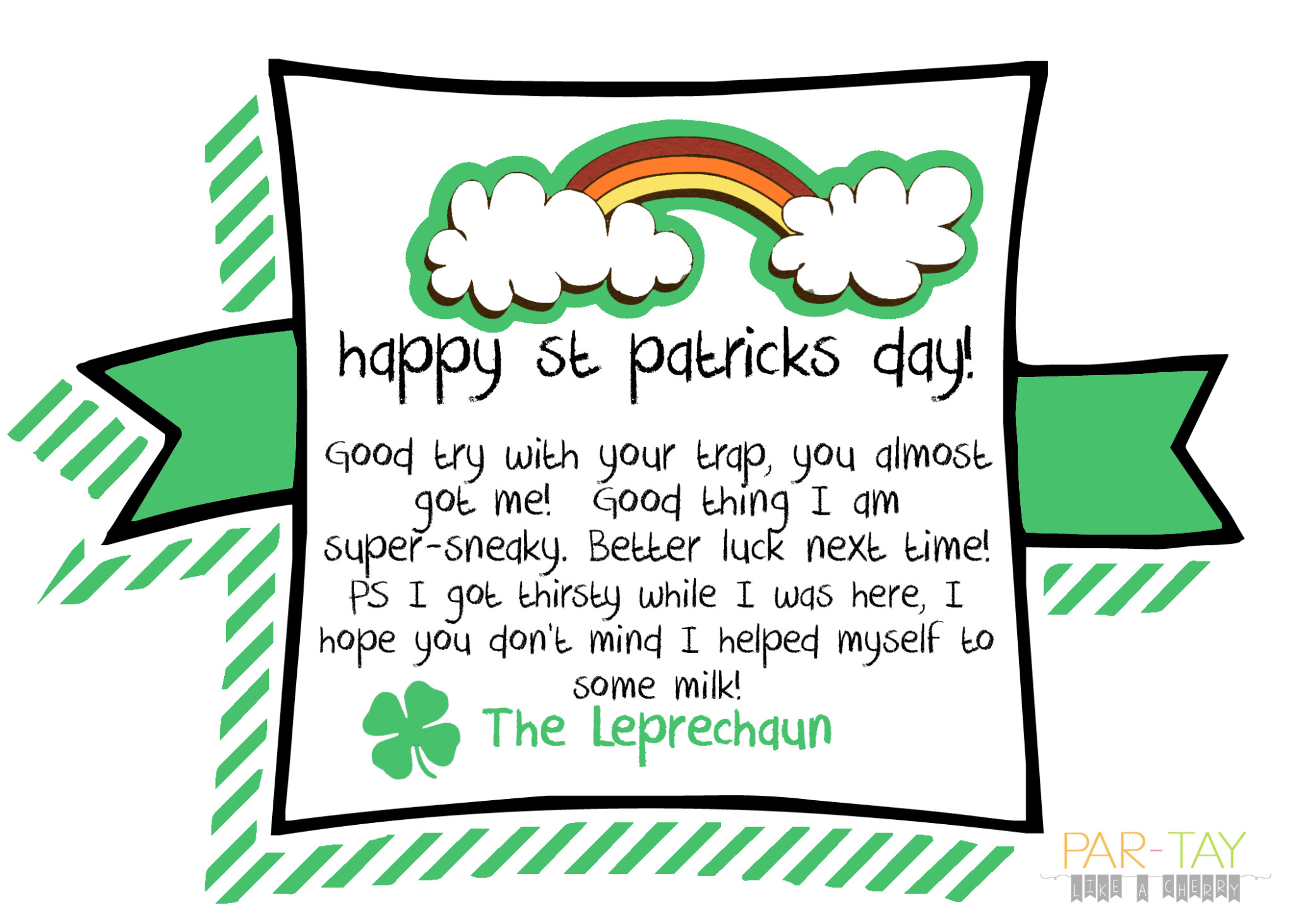 Last Minute St Patricks Day Idea - Party Like a Cherry