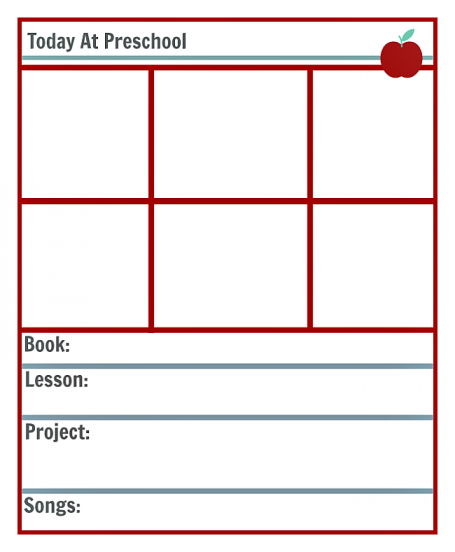 printable lesson plan template daycare