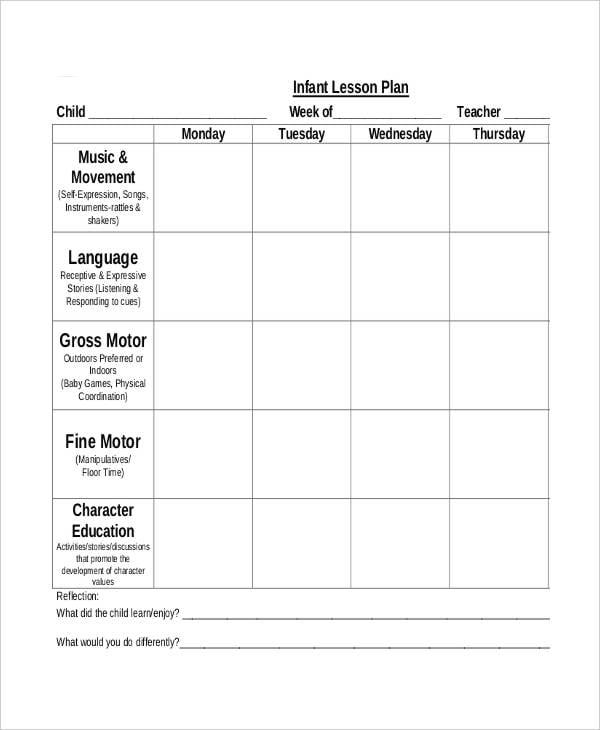 11+ Printable Preschool Lesson Plan Templates -Free PDF, Word ...