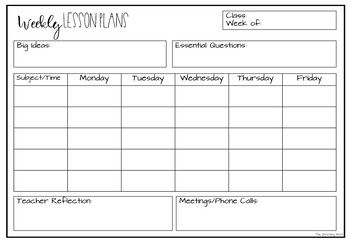 FREE Lesson Plan Template for Preschool