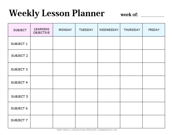 Weekly Lesson Plan Templates: 15 Best Lesson Planners, Free Download!