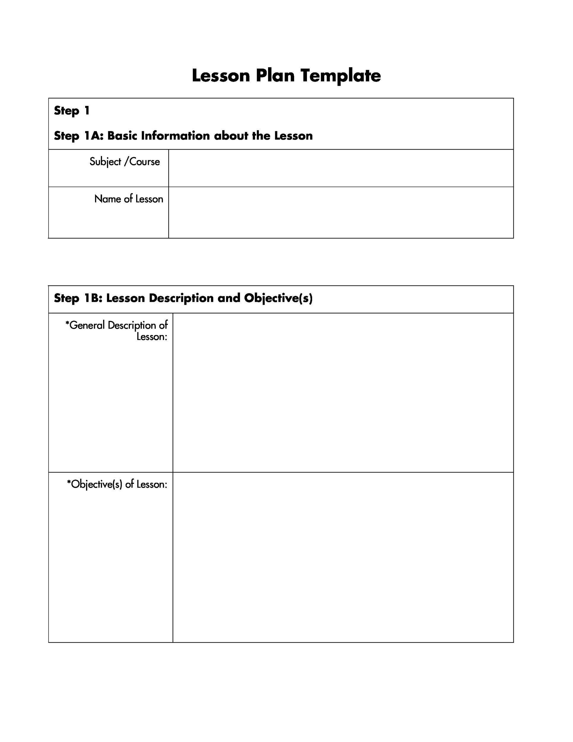 44 FREE Lesson Plan Templates [Common Core, Preschool, Weekly]