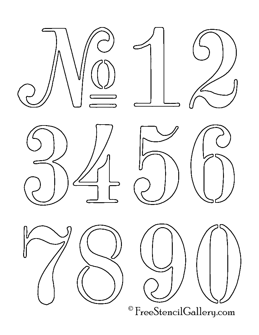 printable letter and number stencils