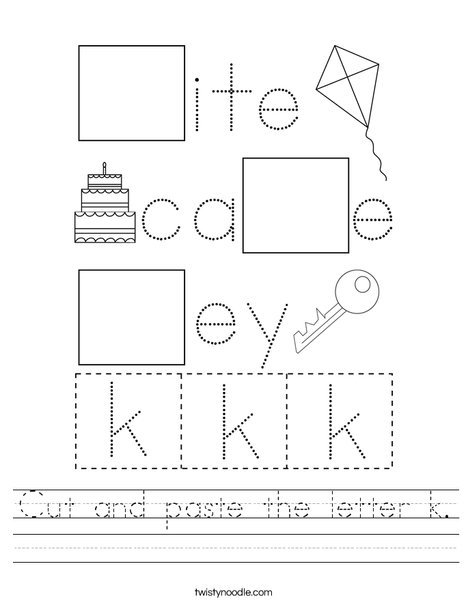 printable letter k worksheets