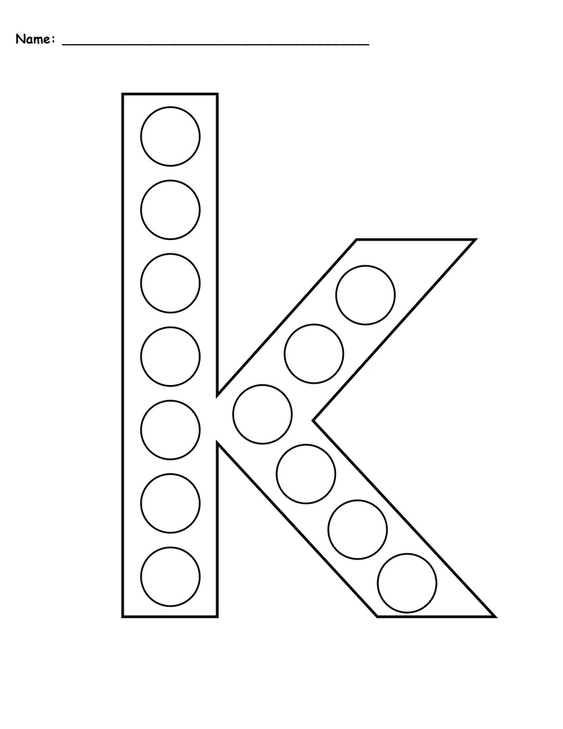 Letter K Do-A-Dot Printables - Uppercase &  Lowercase!