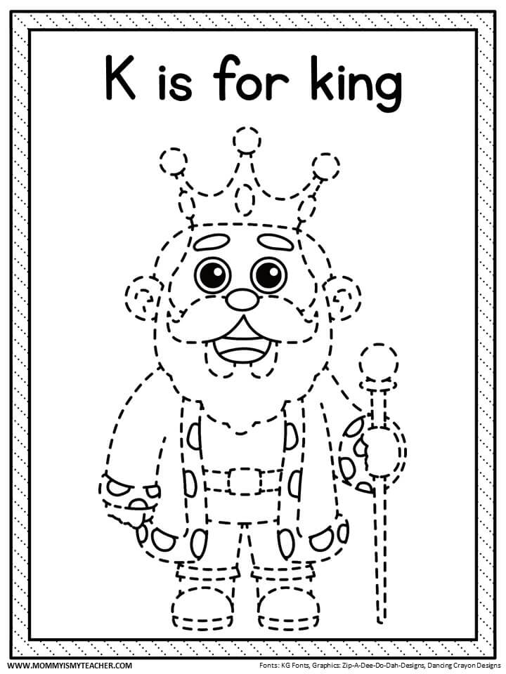 printable letter k worksheets