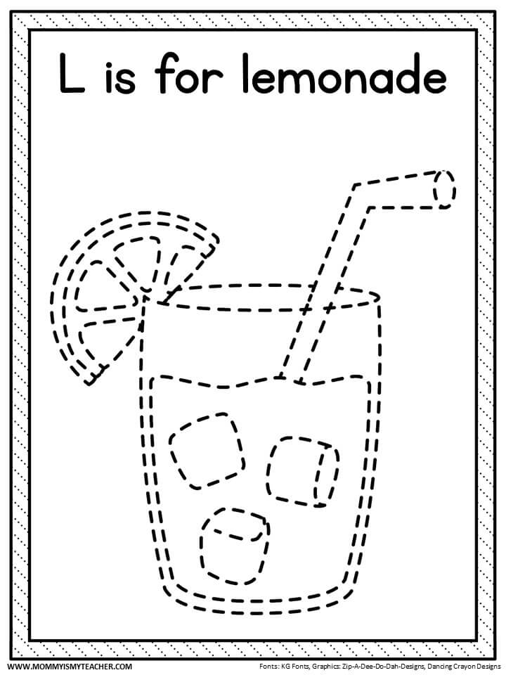 printable letter l worksheets