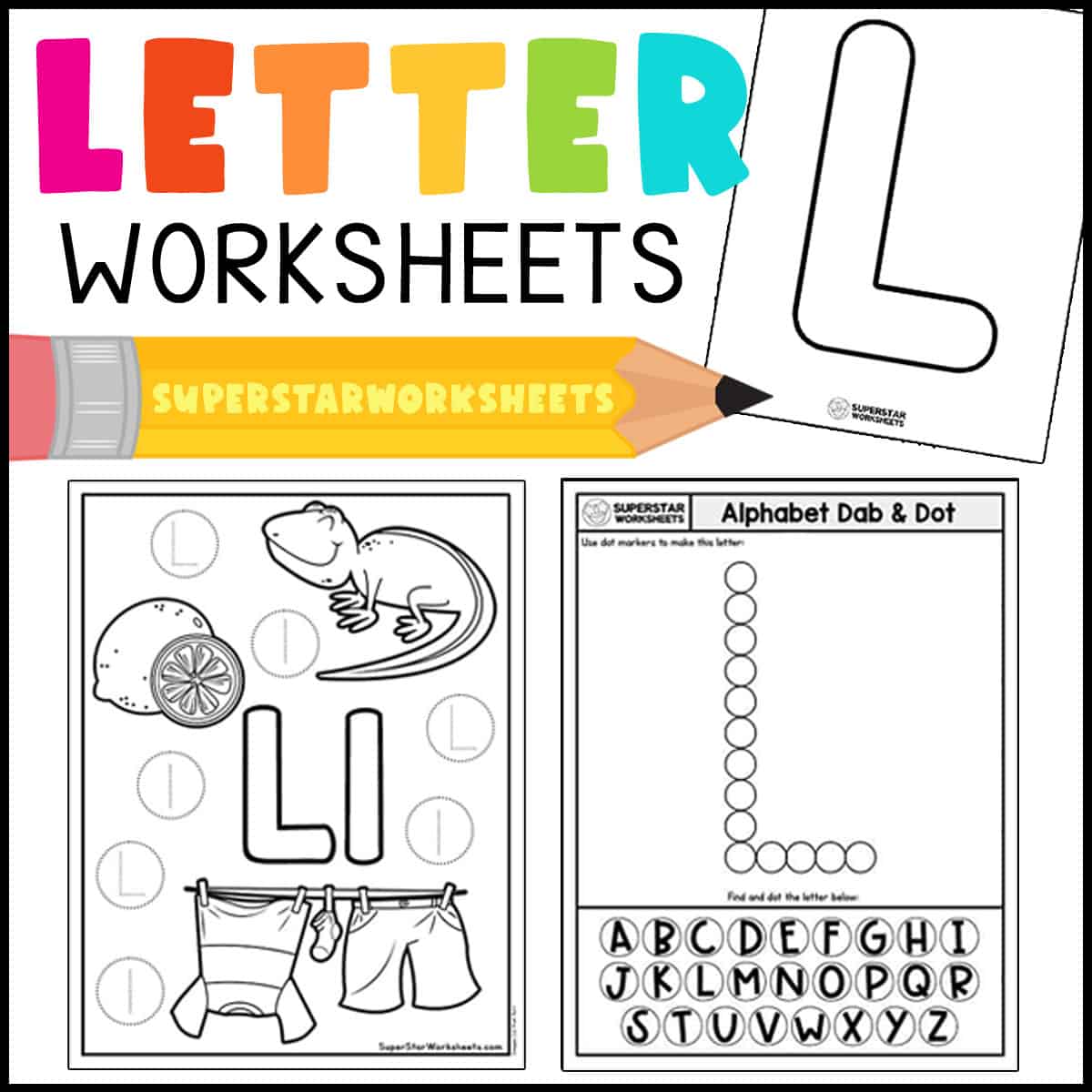printable letter l worksheets