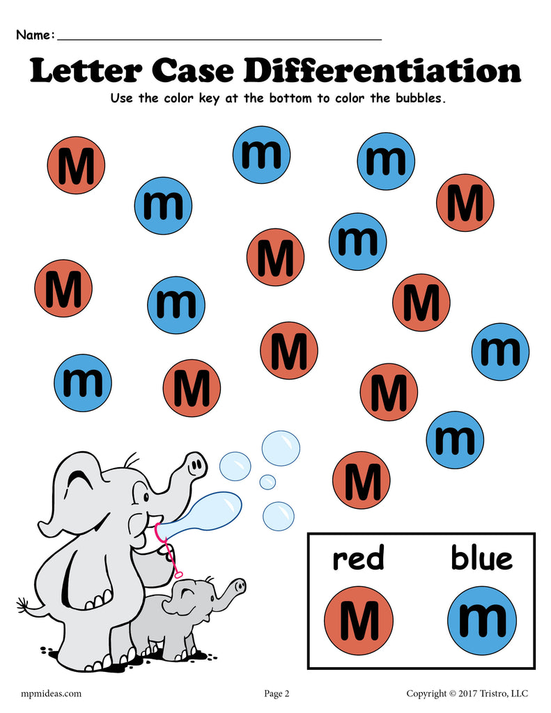 printable letter m worksheet