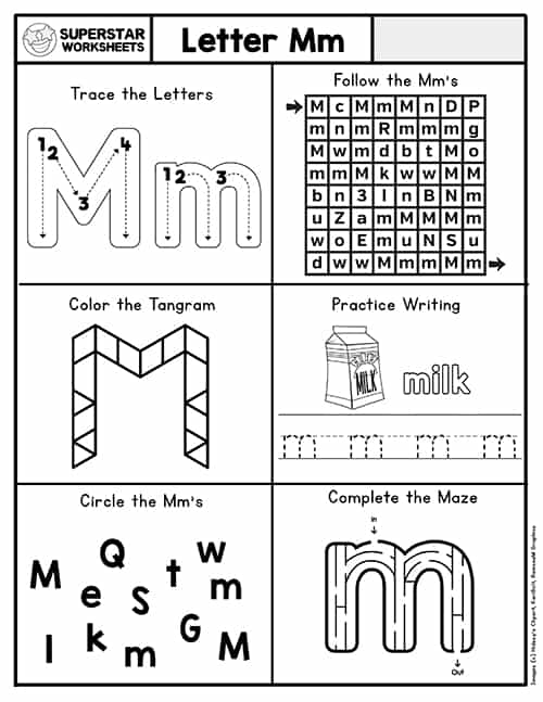 Letter M Worksheets -Worksheets Library