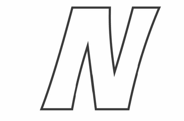 printable letter n stencil