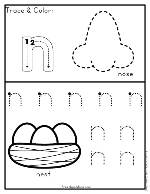 Letter N Preschool Printables - Preschool Mom