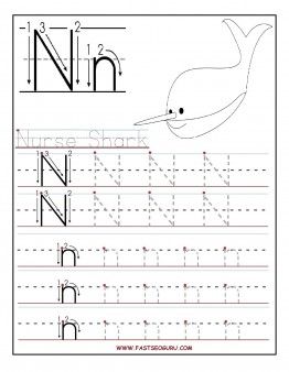 printable letter n worksheets