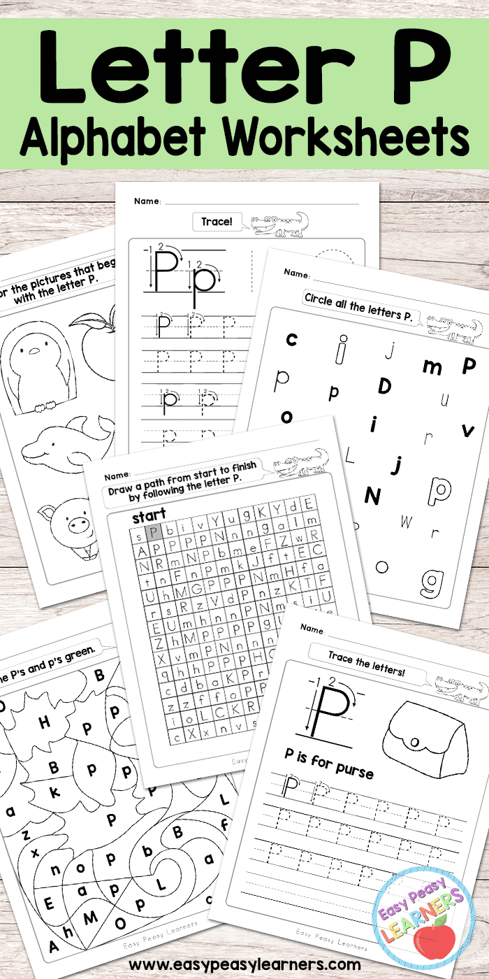 printable letter p worksheet