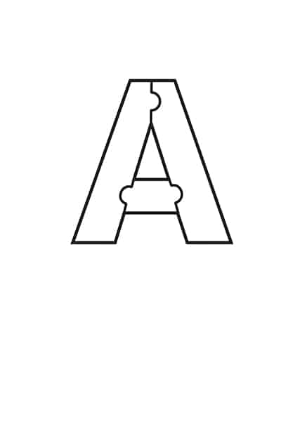 Printable Bubble Letters: Puzzle Letters Alphabet - Freebie ...