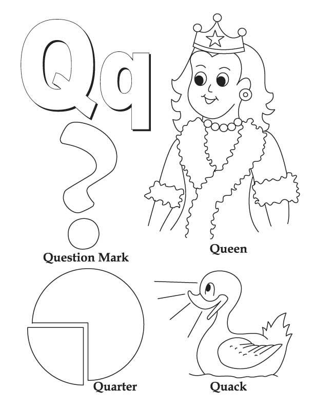 My A to Z Coloring Book Letter Q coloring page | Download Free My ...