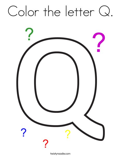 printable letter q coloring pages