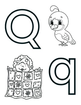 printable letter q coloring pages