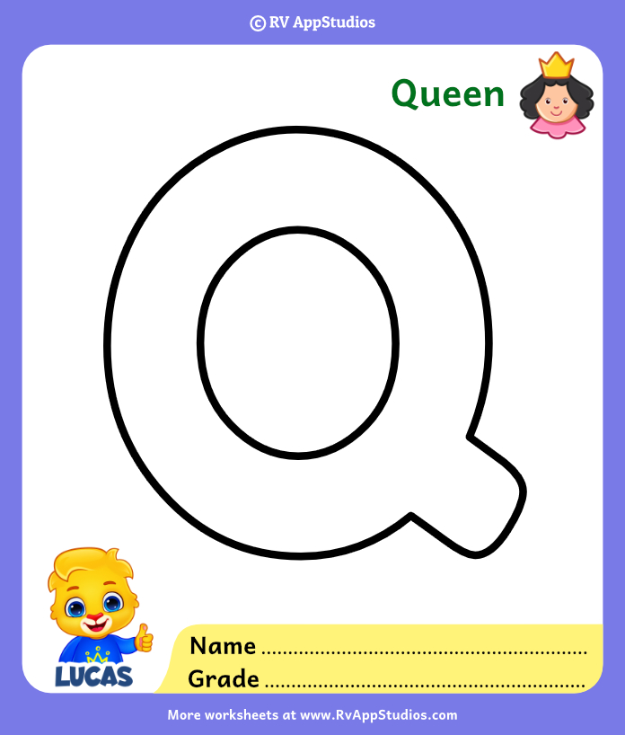 printable letter q coloring pages